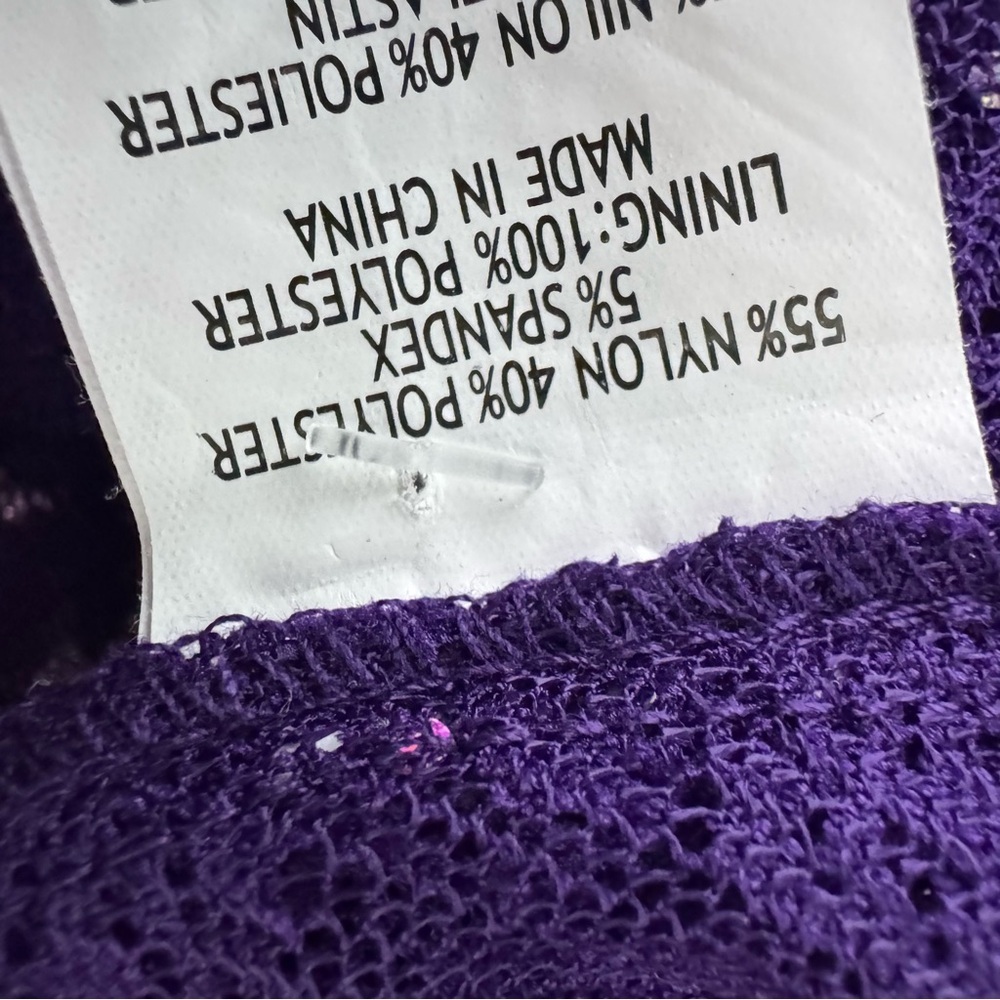 Reign on dress fancy sparkly rutched purple ball gown formal open slit mermaid - Picture 14 of 16
